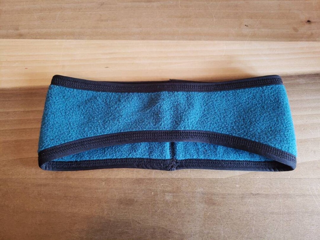 Vintage LL Bean Fleece Ear Warmer Ski Headband Blue & Green Freeport‎ USA 80 main image 3