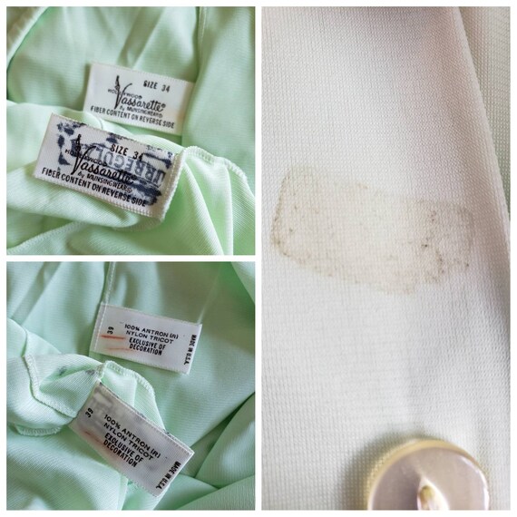 Vintage Hollywood Vassarette Pale Green Pajama Se… - image 10