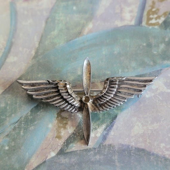 Vintage Reja Sterling Silver US Army Air Force Garrison Cap Pilot 