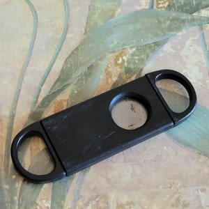 Vintage Black Plastic Cigar Cutter Made in Tiawan As Is