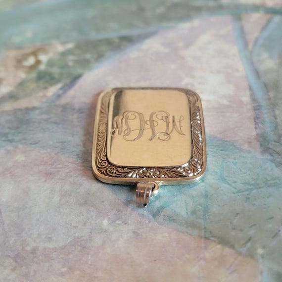 Vintage Monogramed MHW Script Initials Gold Tone … - image 4