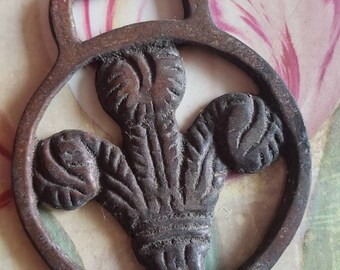 Vintage Bridle Charm Harness Charm Plumes Good Luck Patina