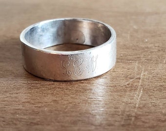 Vintage LCW Sterling Silver 925 Band Ring 1980s Wedding Band 7.5 - Etsy
