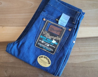 Vintage Dead Stock Wrangler Boys Jeans, Size 14 Regular, Made in USA