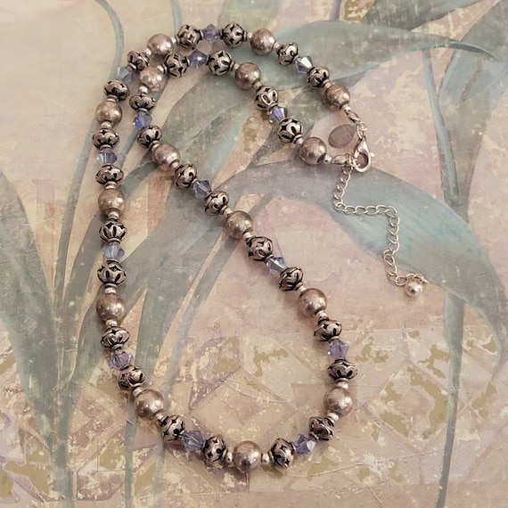 Vintage Donna Dressler Sterling Silver Beads and … - image 1