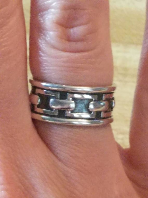 Vintage Sterling Silver Band Ring Size 10 Wedding… - image 8