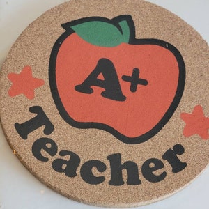 Vintage Dead Stock Original Packaging Happy Corkers A+ Teacher Cork Board Push Pins Apple 1989