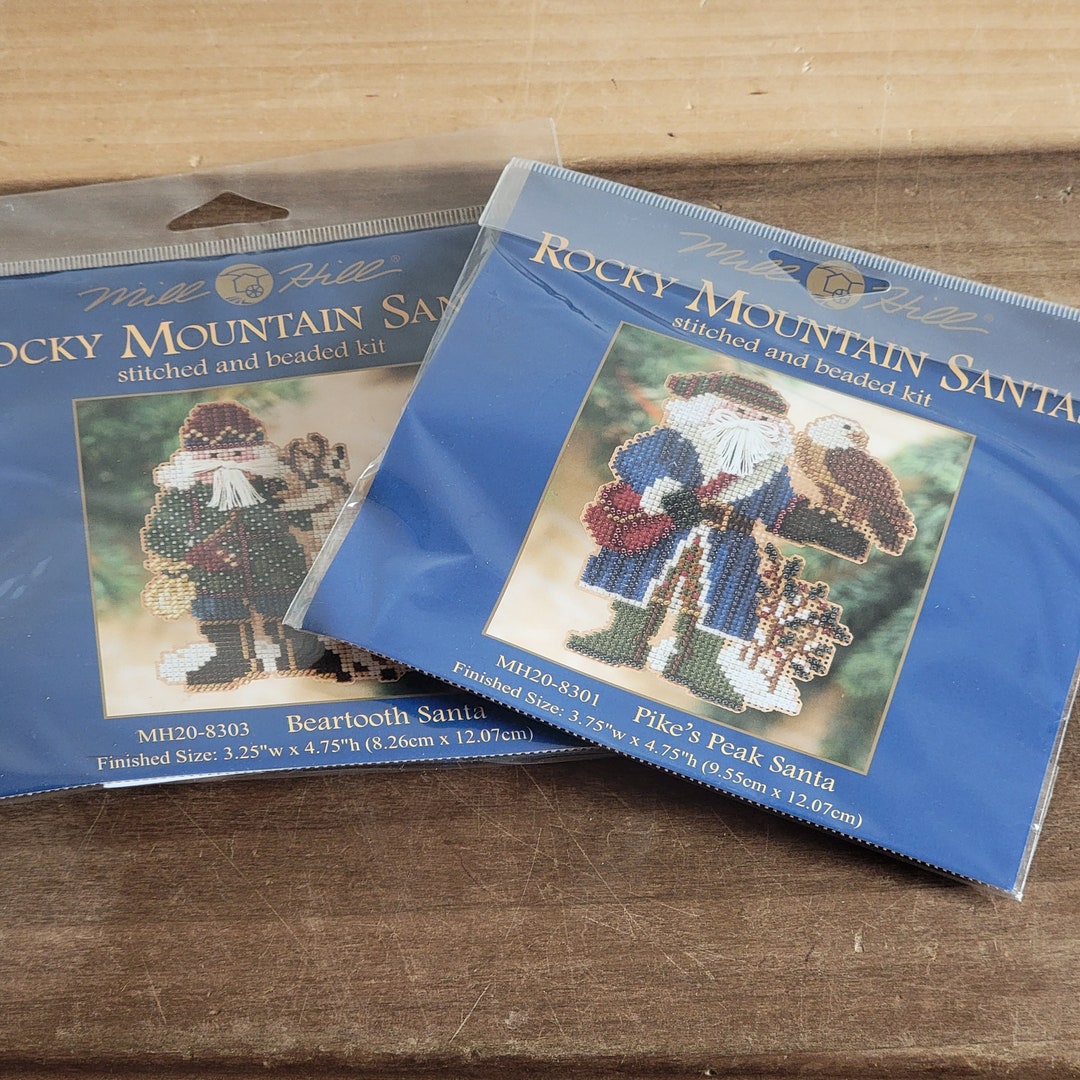 Mill Hill Kreuzstich-Set Weihnachtsmann Perlen - Rocky Mountain Santas Motiv