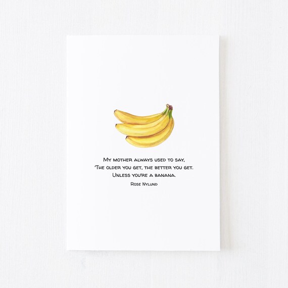 Ageing Banana Note Card