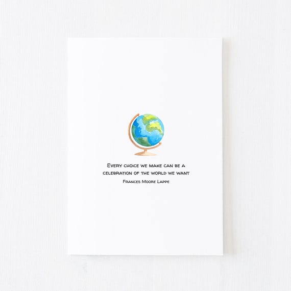 Globe Note Card