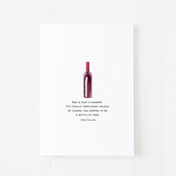 Wine Birthday Note Card