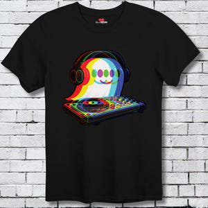 Ghost DJ Festival T-shirt techno shirt rave shirt EDM T-shirt acid house muziek shirt club rave top dubstep shirt trance