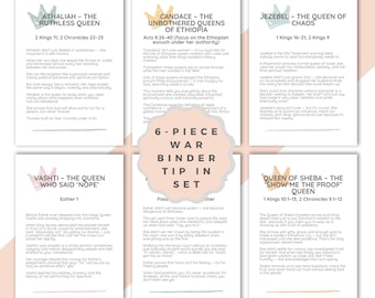 Queens of the Bible: Deluxe War Binder Tip-In Bundle | Set of 6