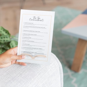 dix commandements | Dépôt de reliure de guerre | Croissance imprimable | Encart pour journal biblique | Courage et force | Insertion imprimable