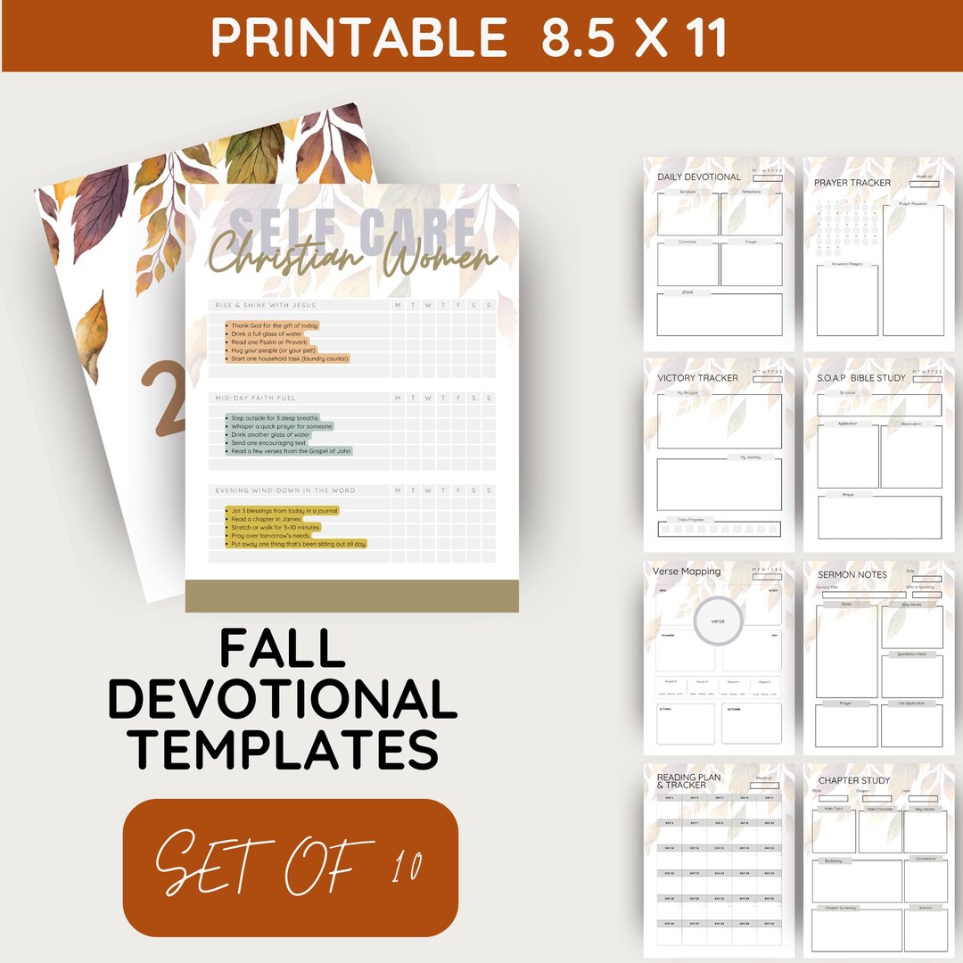 Fall Scripture Template Fall Bible Study Kit: Printable Scripture Templates for Goodnotes (PDF ...