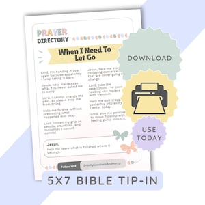 Quando Preciso Deixar Ir | Diário Completo | Sugestões de Oração Guiada | Dicas para Aprender | Estudo Bíblico para Mulheres | Download Digital 5x7