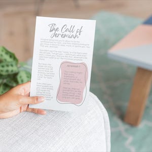 Call of Jeremiah | Scripture War Binder | Scripture Study Sheets and 5x7 Bible Inserts for Women of Faith