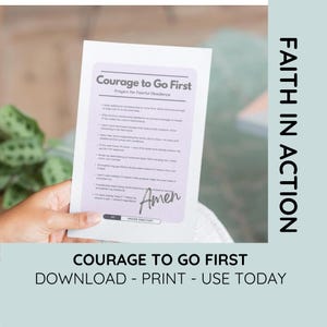 Journal de prière quotidien Reliure de guerre de prière | Conseil d'étude de la Bible Courage to Go First en version imprimable