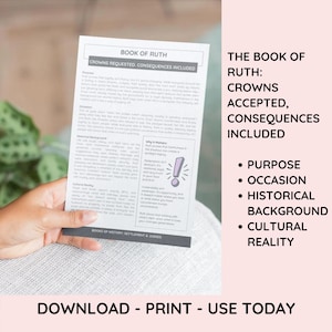 Book of Ruth: Bible Study War Binder | Bible Book Summary | Crowns Requested | Guided Bible Study | Core Bible System Collection