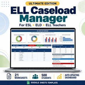 ELL Caseload Manager — Ultimate Edition | Google Sheets Tracker for ESL and ELD Teachers