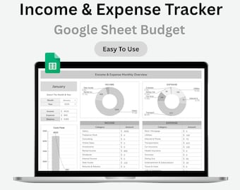 Freelancer Finance Tracker | Google Sheets Income & Expense Dashboard for Small Business and Side Hustle