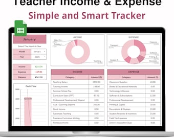 Teacher Income & Expense Tracker — Google Sheets Template