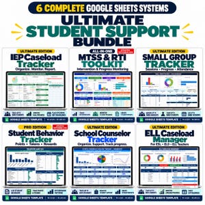 Special Education Google Sheets Bundle: IEP, MTSS, ELL, Behavior, Counseling (Digital Download)