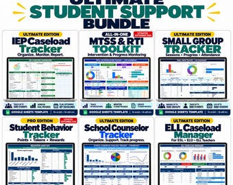 Special Education Google Sheets Bundle: IEP, MTSS, ELL, Behavior, Counseling (Digital Download)