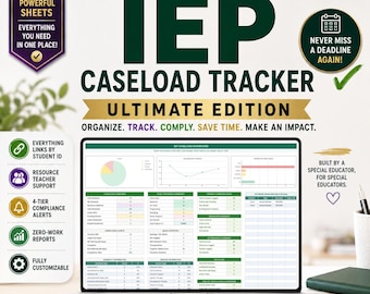 IEP Caseload Tracker Ultimate Edition | Special Education Caseload Management