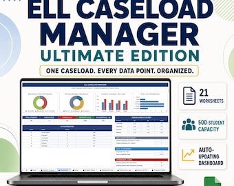 ELL Caseload Manager — Ultimate Edition | Google Sheets Tracker for ESL and ELD Teachers