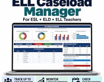 ELL Caseload Manager — Ultimate Edition | Google Sheets Tracker for ESL and ELD Teachers