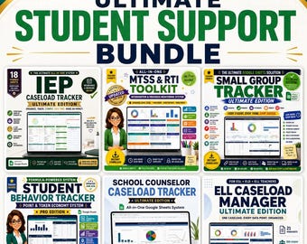 Special Education Google Sheets Bundle: IEP, MTSS, ELL, Behavior, Counseling (Digital Download)