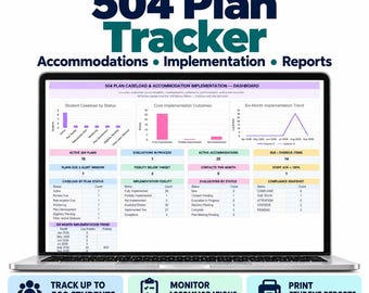 504 Plan Caseload & Accommodation Tracker (Google Sheets Template)