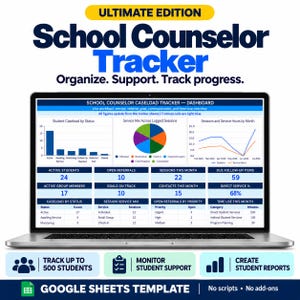 Sistema de seguimiento de casos para orientadores escolares / Plantilla definitiva de Google Sheets con panel de control e informes