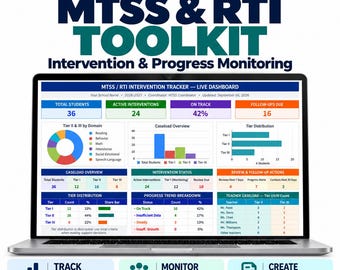 MTSS RTI Tracker | Intervention & Progress Monitoring for Teachers (Google Sheets)