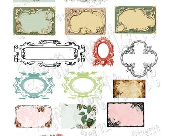 Frames, Photo Frames, Printable Frames, Junk Journal, Scrapbooking