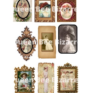 Victorian Ladies, Vintage Ladies, Junk Journal Pages, Vintage Journal Pages, Victorian Journal Pages, Victorian Ephemera