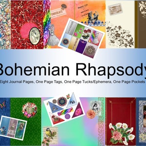 Boho Rhapsody, Gypsy Kit, Boho Junk Journal Kit, Boho Printables, Boho Digitals