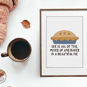 The Waitress 'She Used To Be Mine' Cross Stitch Pattern (PDF)