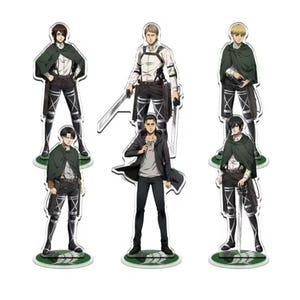 Attack on Titan Acrylic Standee Figures – Levi, Eren, Armin, Hange, Mikasa, Jean | AOT Anime Merch Desktop Decoration Gift