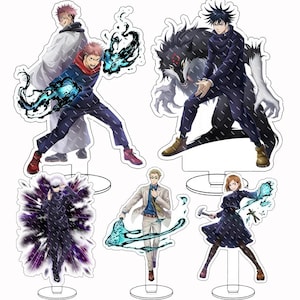 Jujutsu Kaisen Acrylic Stand Set – Gojo, Yuji, Megumi, Nobara, Nanami, Sukuna Figures Display