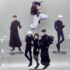 Conjunto de suporte de acrílico Jujutsu Kaisen - com figuras de anime independentes de alta qualidade de Gojo, Geto, Shoko e Toji para exibição ou presente