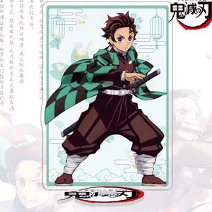 Supports acryliques Demon Slayer - Tanjiro, Nezuko, Inosuke, Zenitsu, Giyu, Rengoku, Tengen | Figurine de style cadre animé
