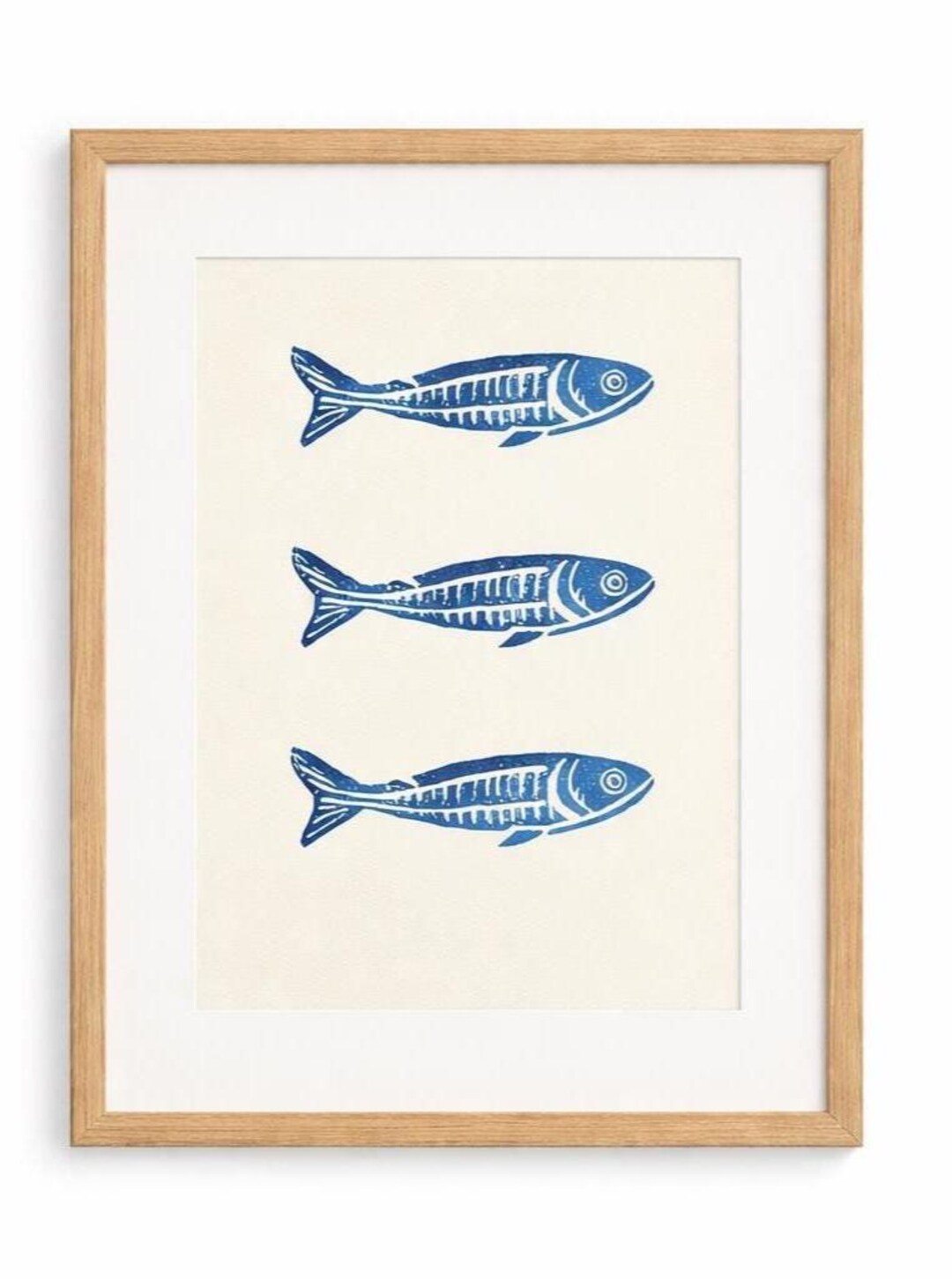 Handmade Fish Linocut Print - Etsy