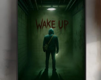 Cry of Fear poster, Digital download, Gaming wall art, 'Wake up' opening scene, Gift for gamers, wall art, Simon Henriksson, Gaming poster,