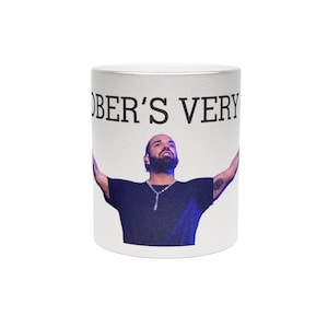 Copy of Metallic Sports Mug &#39;October&#39;s Very Own&#39; -  Drake/OvO | Perfect for Fans, Gifting, Collecting