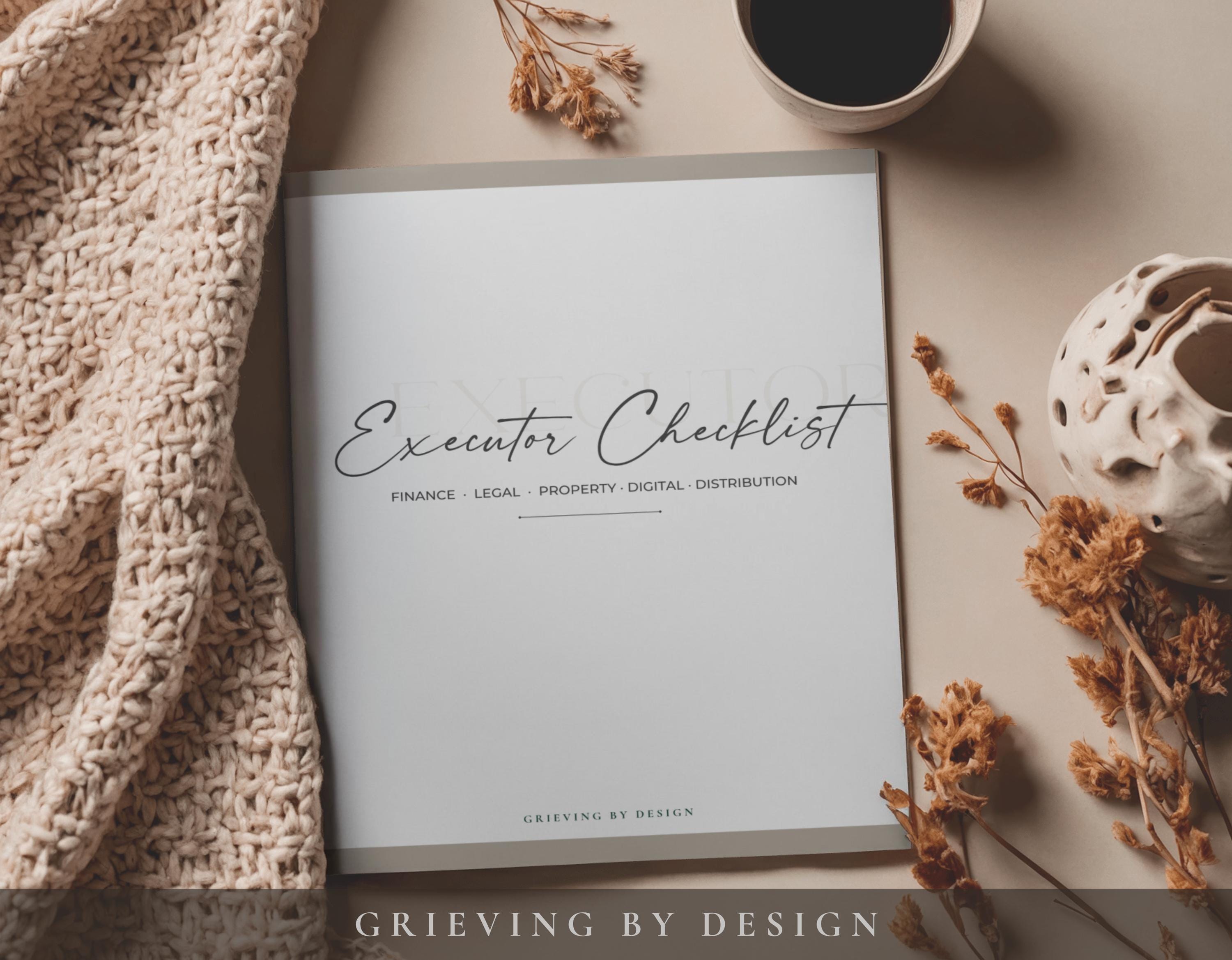 General Executor Checklist.pdf Executor Checklist Planner Printable | Editable PDF Executor Notebook ...