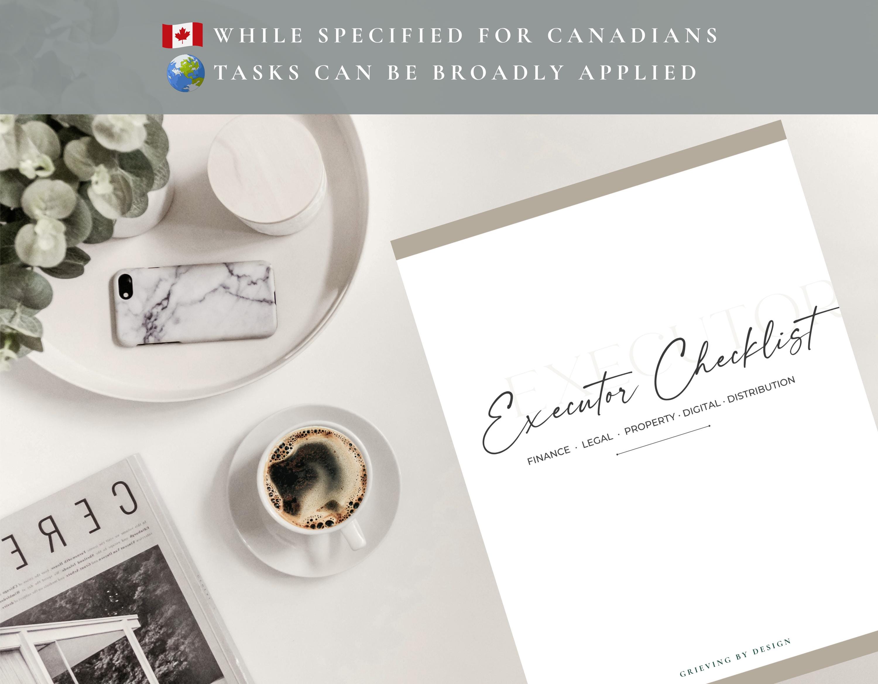 General Executor Checklist.pdf Executor Checklist Planner Printable | Editable PDF Executor Notebook ...