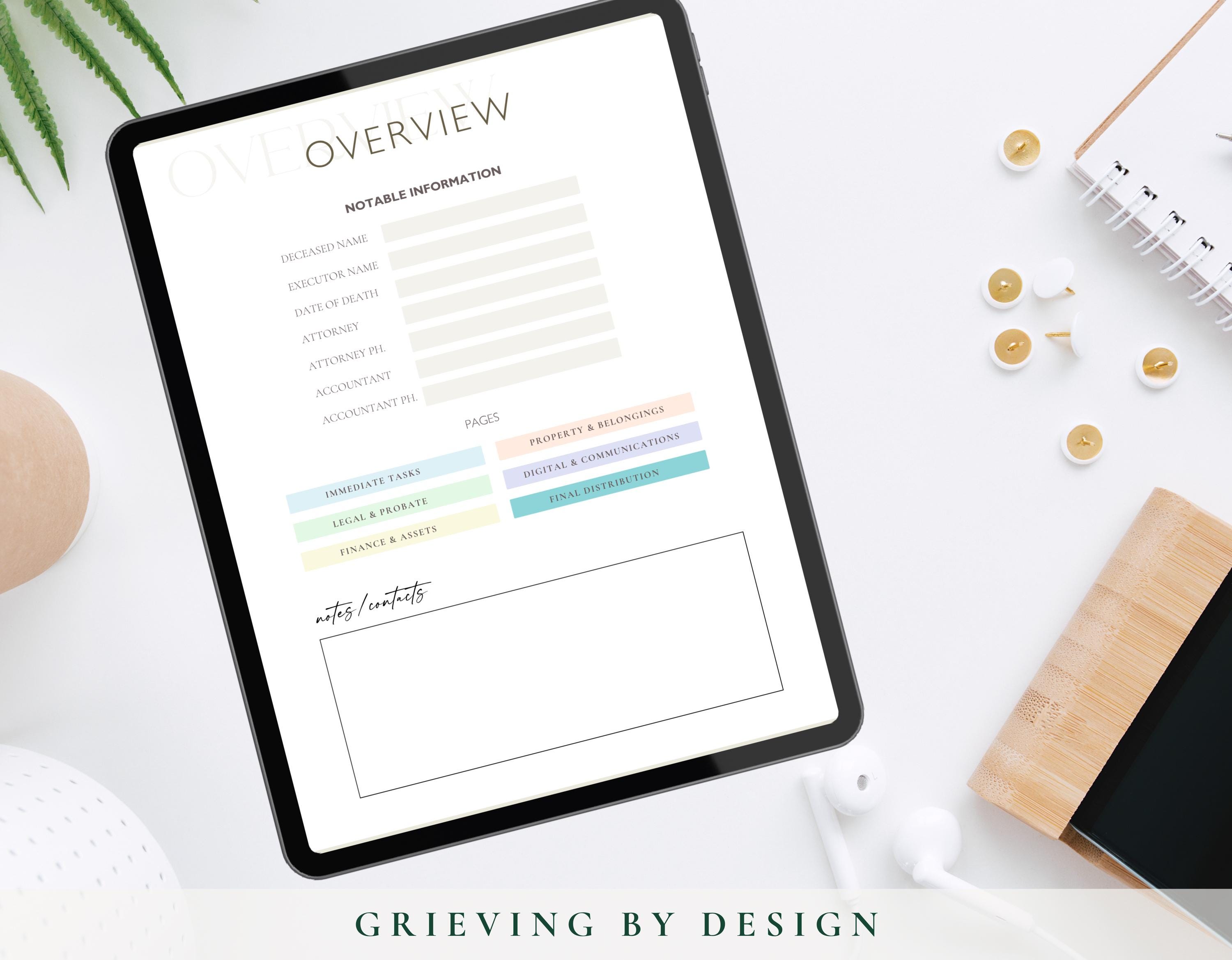 General Executor Checklist.pdf Executor Checklist Planner Printable | Editable PDF Executor Notebook ...