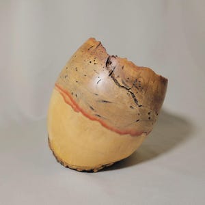 Flame Boxelder Bowl Natural Edge Hollow Form Live Edge Wood Art